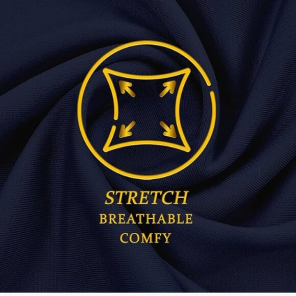 Hybrid & Company Super Stretch Navy Military Crop Blazer with Gold Accents, 1X - Picture 9 of 13